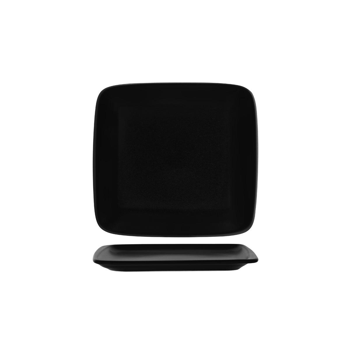 Bonna Notte Black Rectangular Platter 270x250x20mm (Box of 6) - Kitchenly