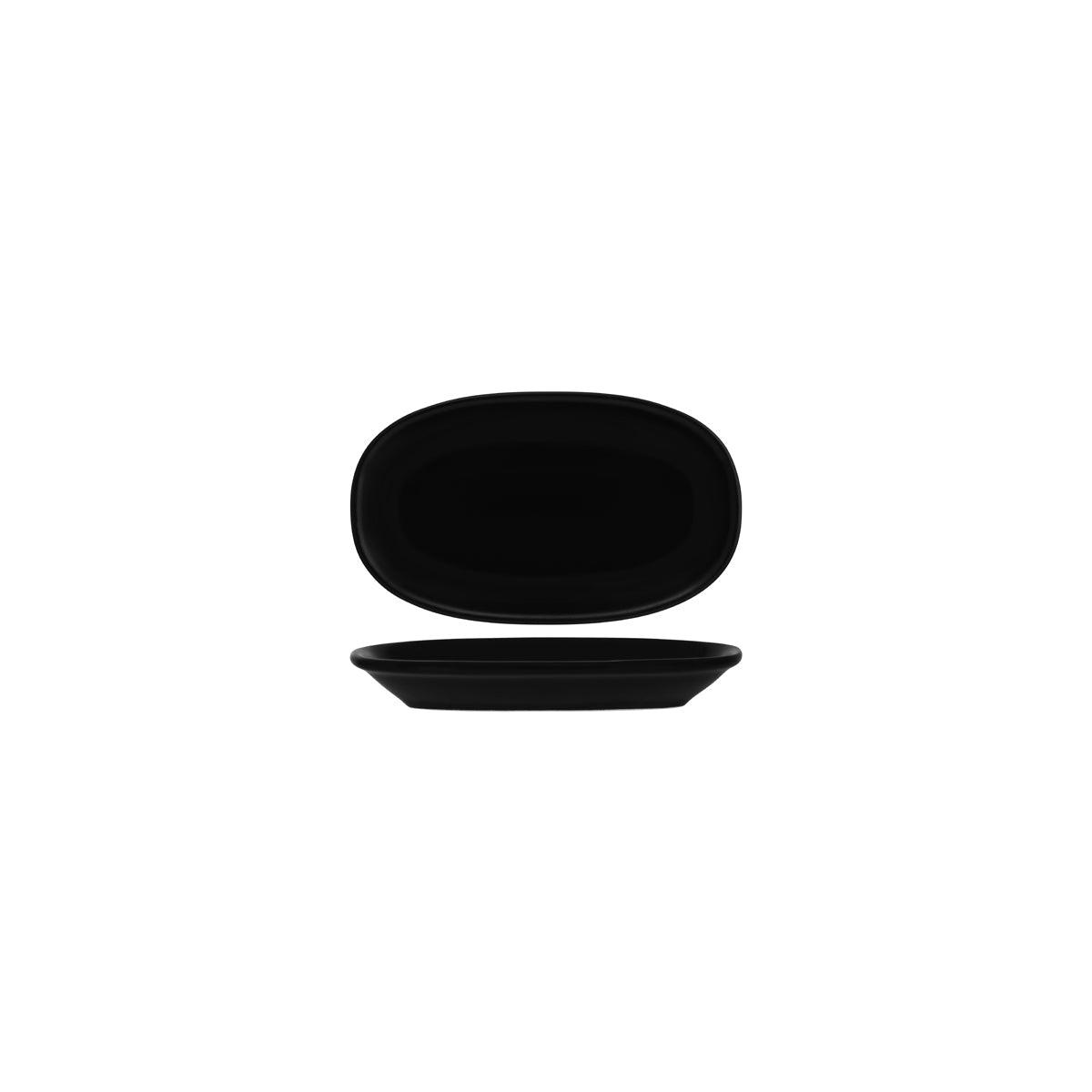 Bonna Notte Black Oval Coupe Dish 190x110x26mm (Box of 12) - Kitchenly