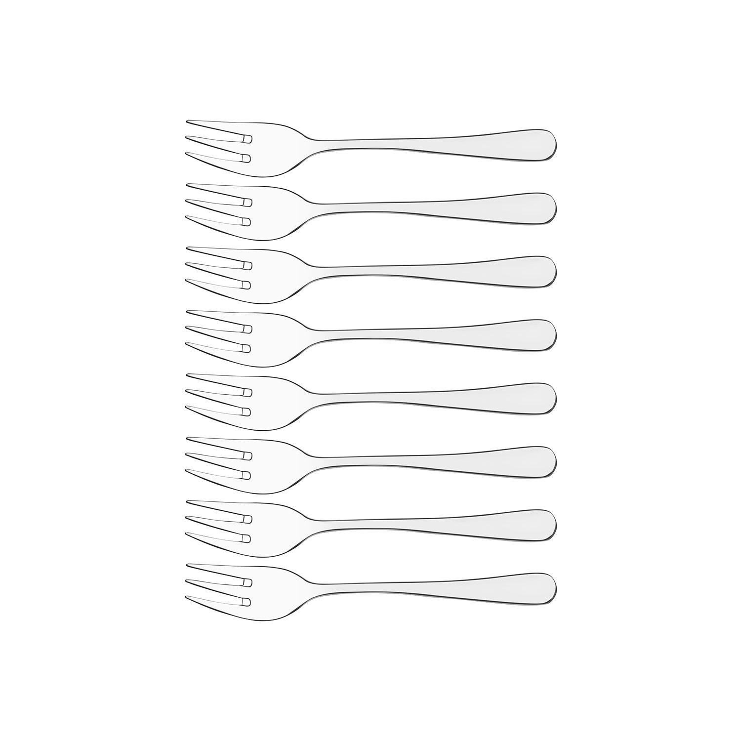 Tablekraft York Cake Fork Set 8pc - Kitchenly