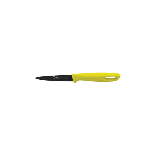 Ivo Titanium Evo Paring Knife Yellow Handle 90mm - Kitchenly