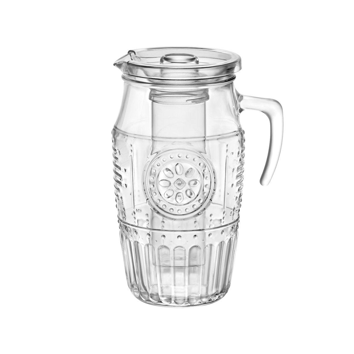 Bormioli Rocco Romantic Water Pitcher 1945ml With Lid & Ice Chamber - Kitchenly