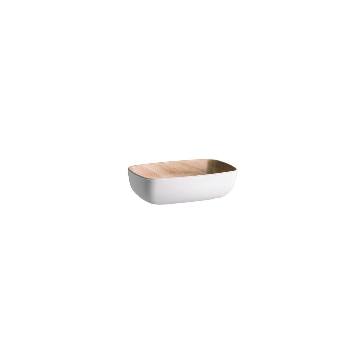 Zicco Melamine Echo White / Birch Bowl 176x108x55mm - Kitchenly