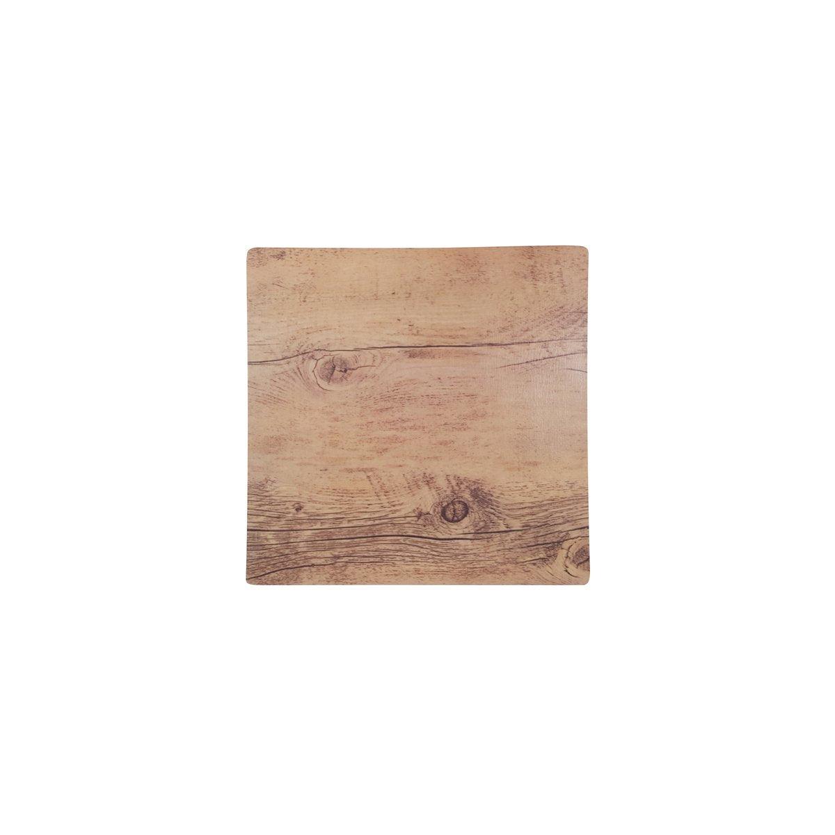 Chef Inox Wood Effect Oak Square Platter 255x255mm - Kitchenly