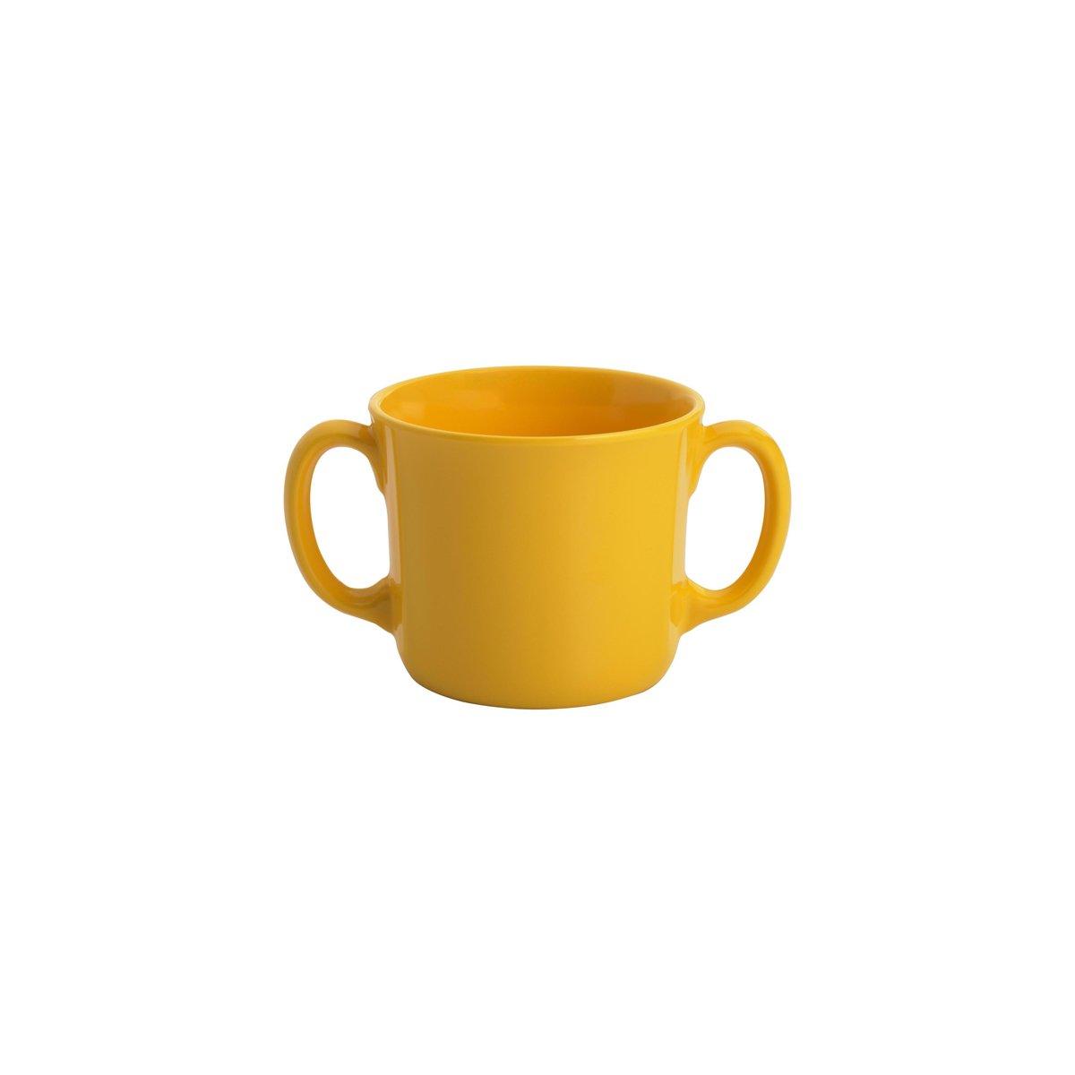 JAB Melamine Gelato Yellow Mug with 2 Handles 350ml (Box of 12) - Kitchenly