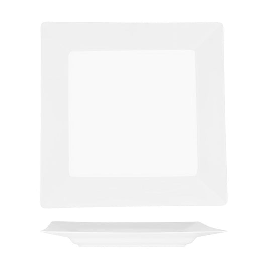 Superware White Square Plate Wide Rim 400x400mm - Kitchenly