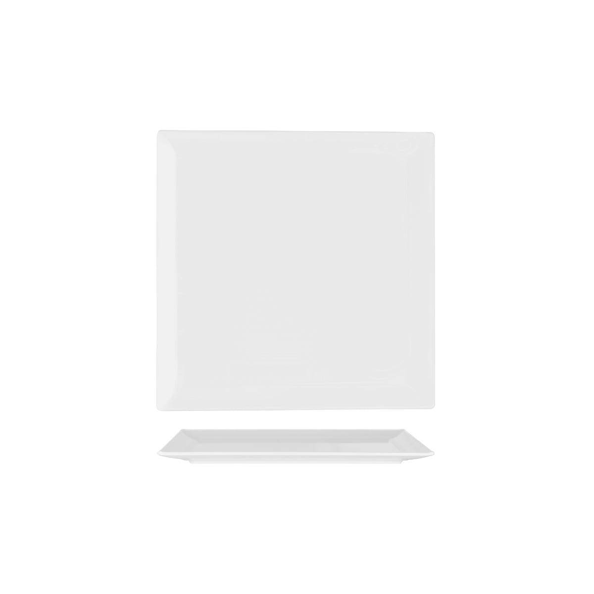 Superware White Square Flat Plate 250x250mm (Box of 6) - Kitchenly