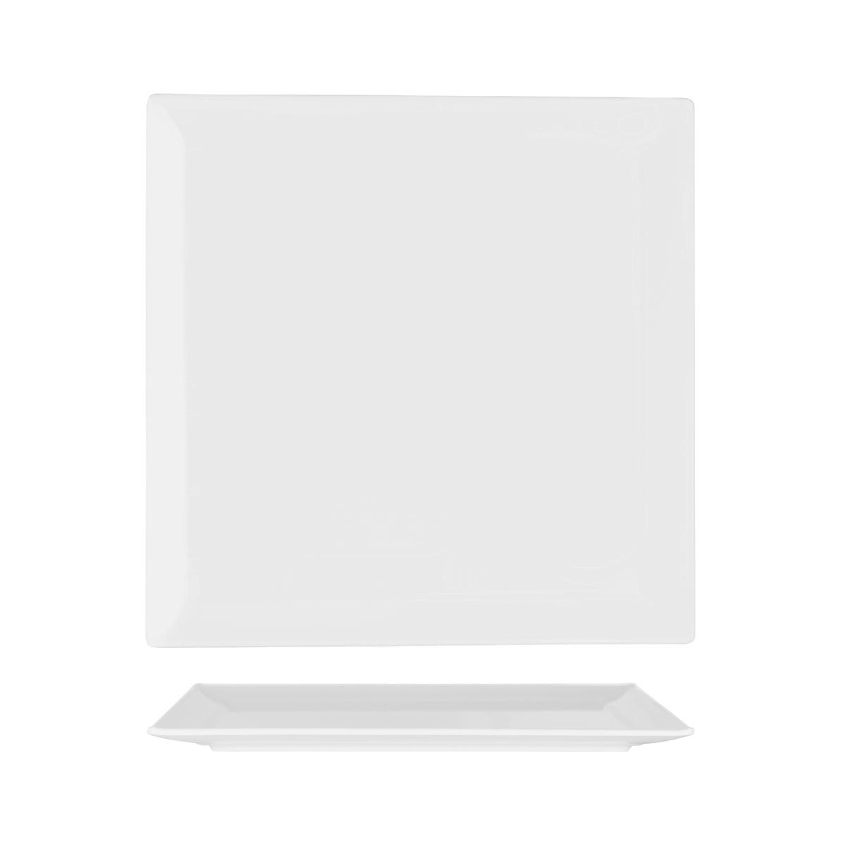 Superware White Square Flat Platter 380x380mm (Box of 6) - Kitchenly