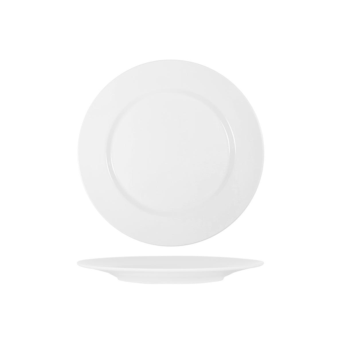 Superware White Round Plate Raised Rim 230mm (Box of 12) - Kitchenly