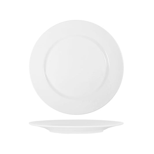 Superware White Round Plate Raised Rim 254mm (Box of 6) - Kitchenly
