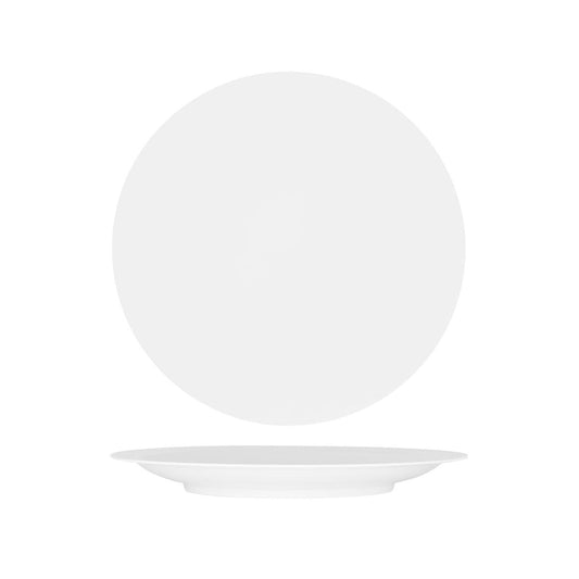 Superware White Round Rimmed Platter 400mm (Box of 6) - Kitchenly