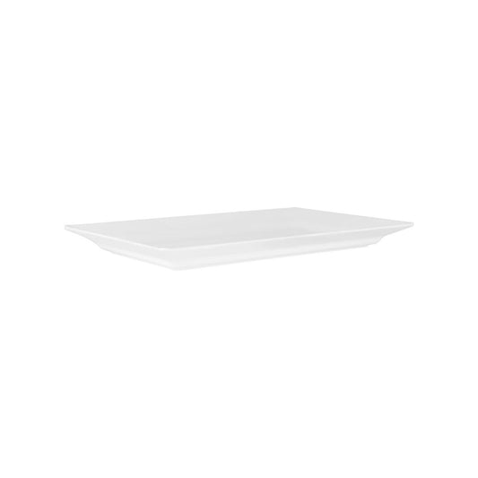 Superware White Rectangular Platter Raised Sides 440x270mm - Kitchenly