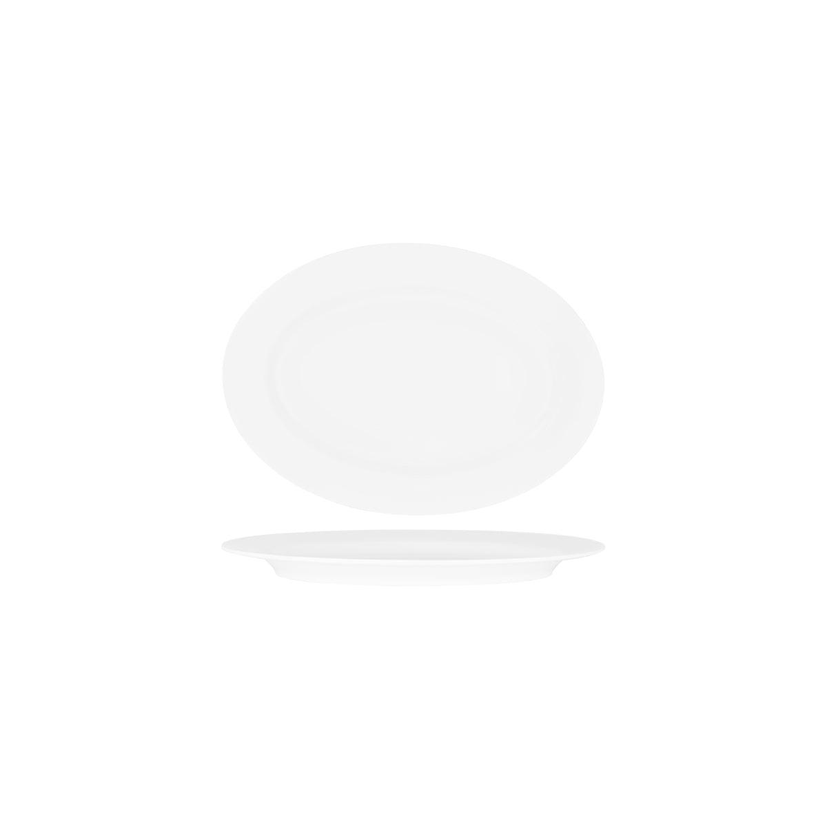 Superware White Oval Rimmed Platter 240x160mm - Kitchenly