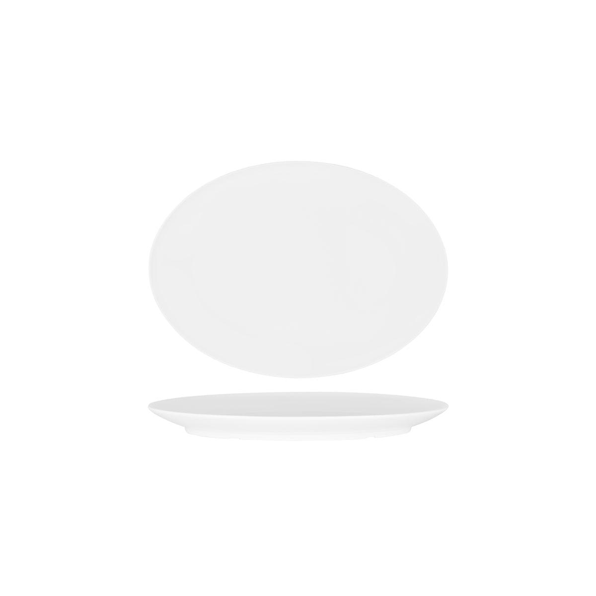 Superware White Oval Coupe Platter 230x160mm (Box of 12) - Kitchenly