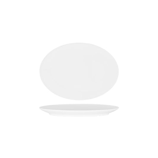 Superware White Oval Coupe Platter 230x160mm (Box of 12) - Kitchenly