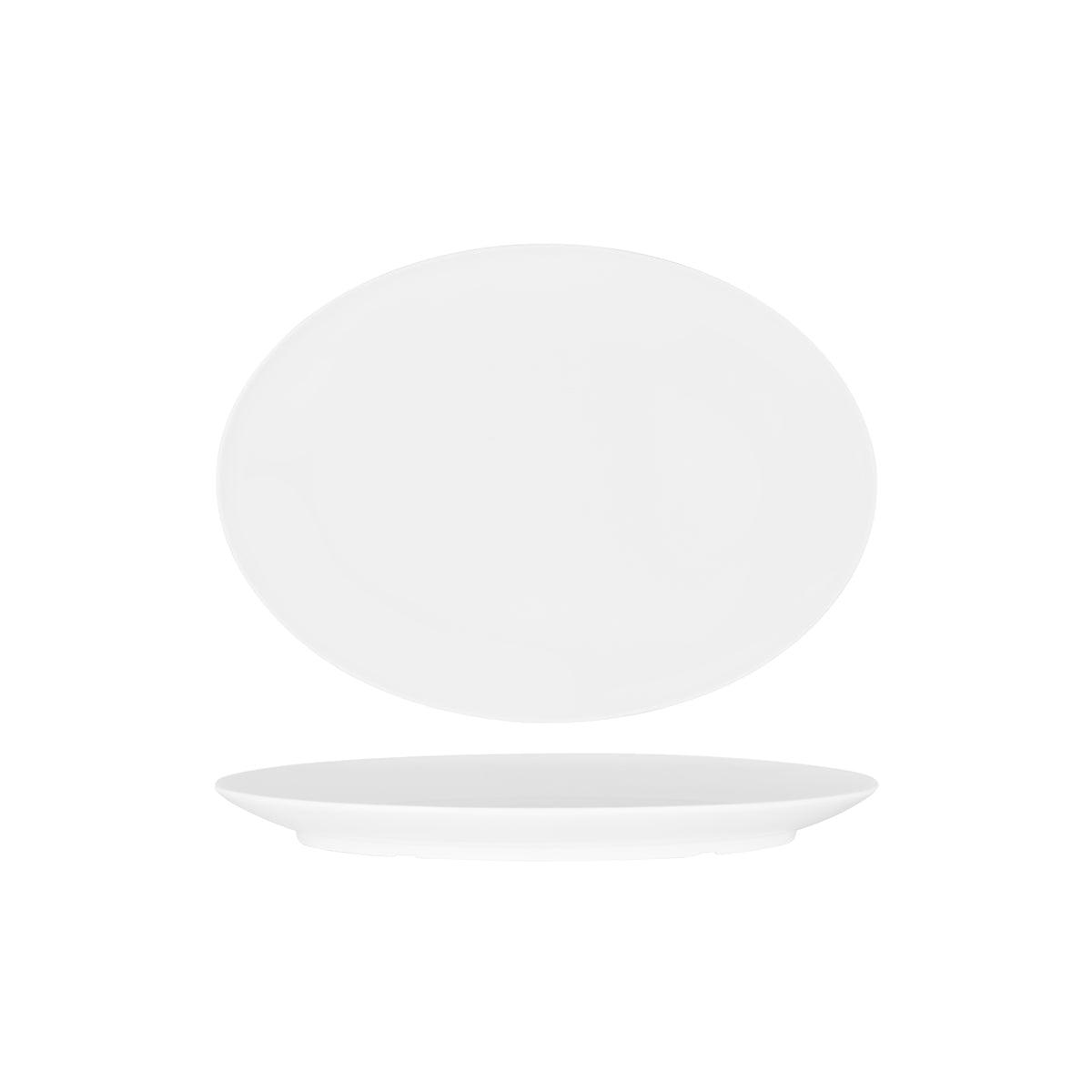 Superware White Oval Coupe Platter 300x220mm (Box of 12) - Kitchenly