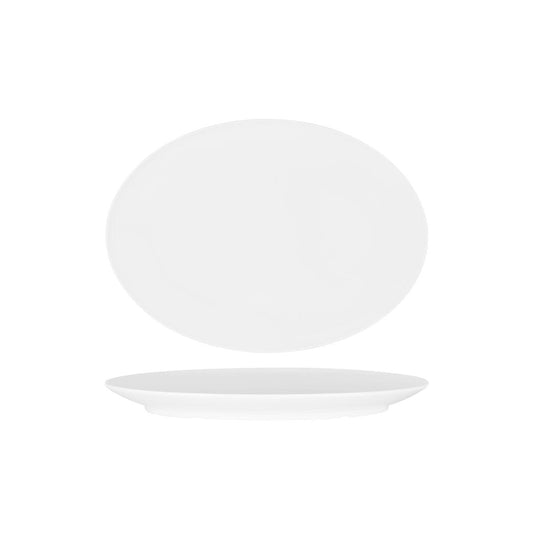 Superware White Oval Coupe Platter 300x220mm (Box of 12) - Kitchenly