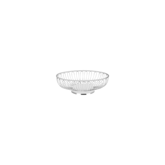 Chef Inox Oval Wire Basket Solid Base Stainless Steel 198x145x60mm