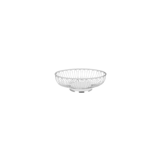 Chef Inox Oval Wire Basket Solid Base Stainless Steel 198x145x60mm