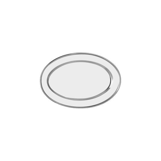 Chef Inox Oval Platter Rolled Edge Stainless Steel 350x270mm - Kitchenly