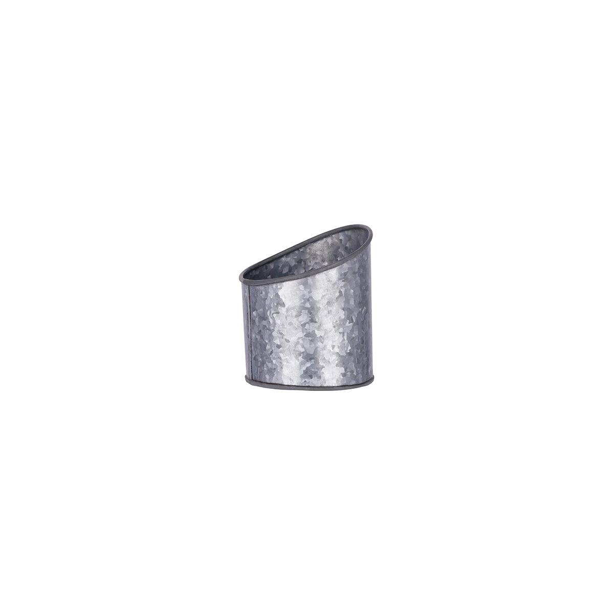 Chef Inox Coney Island Slant Galvanised Pot Plain 105x115mm - Kitchenly