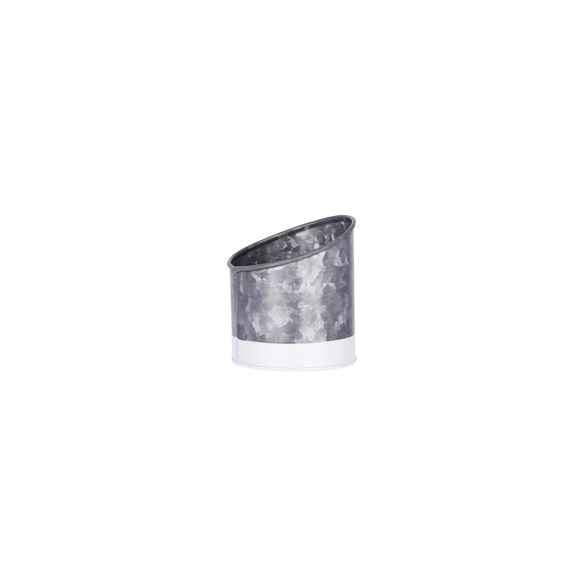 Chef Inox Coney Island Slant Galvanised Pot Plain 105x115mm - Kitchenly
