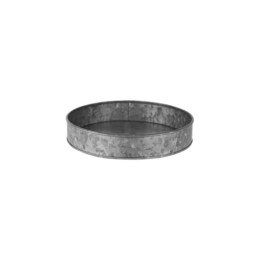 Chef Inox Coney Island Round Galvanised Tray 240x45mm - Kitchenly