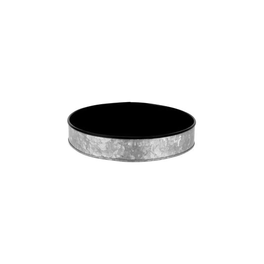 Chef Inox Coney Island Round Galvanised Tray 240x45mm - Kitchenly