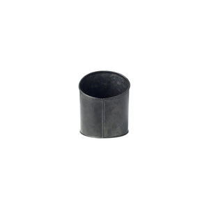 Chef Inox Coney Island Slant Black Galvanised Pot 120x140mm - Kitchenly