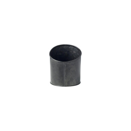 Chef Inox Coney Island Slant Black Galvanised Pot 120x140mm - Kitchenly