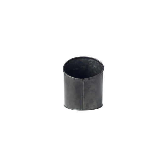 Chef Inox Coney Island Slant Black Galvanised Pot 120x140mm - Kitchenly
