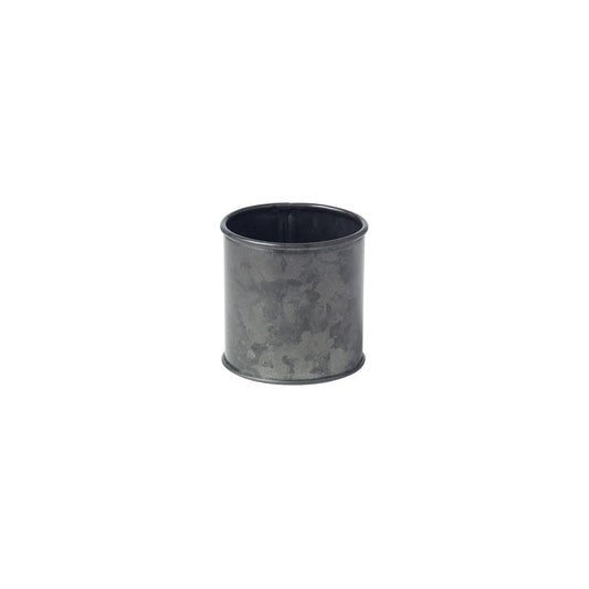 Chef Inox Coney Island Sugar Sachet Black Galvanised Pot 70x70mm - Kitchenly