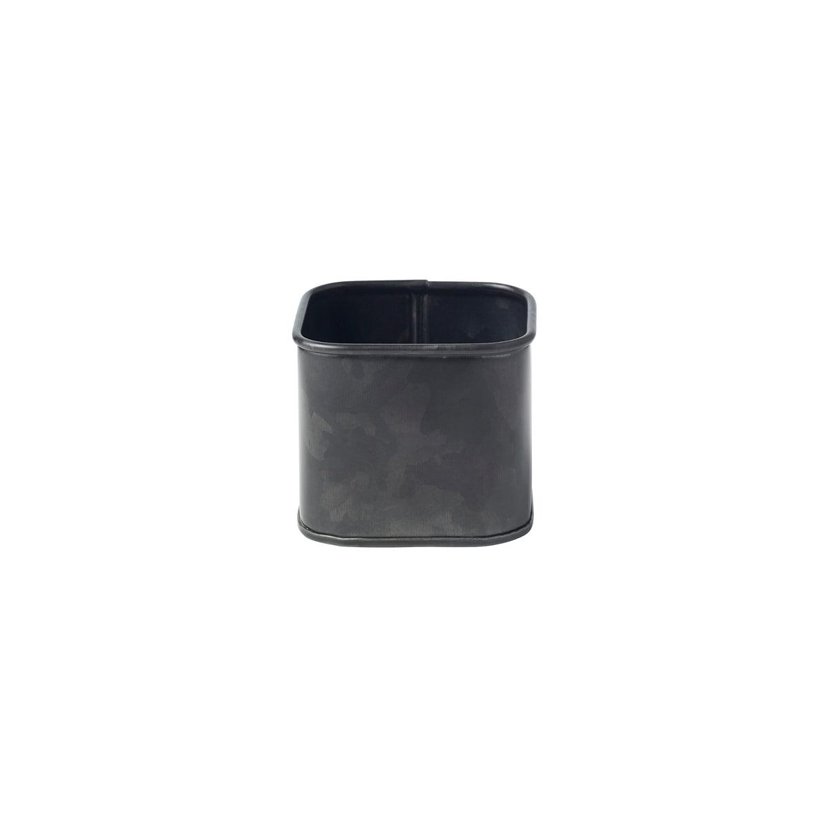 Chef Inox Coney Island Sugar Sachet Black Galvanised Cube 80x80x70mm - Kitchenly