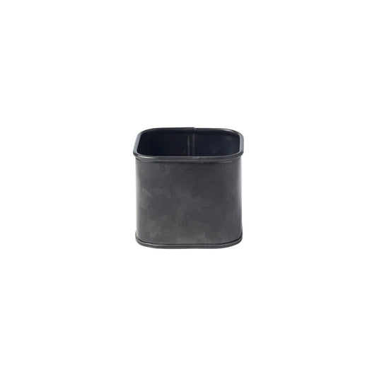 Chef Inox Coney Island Sugar Sachet Black Galvanised Cube 80x80x70mm - Kitchenly