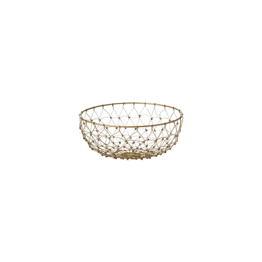 Chef Inox Coney Island Patina Round Fishing Net Wire Basket Gold 230x100mm