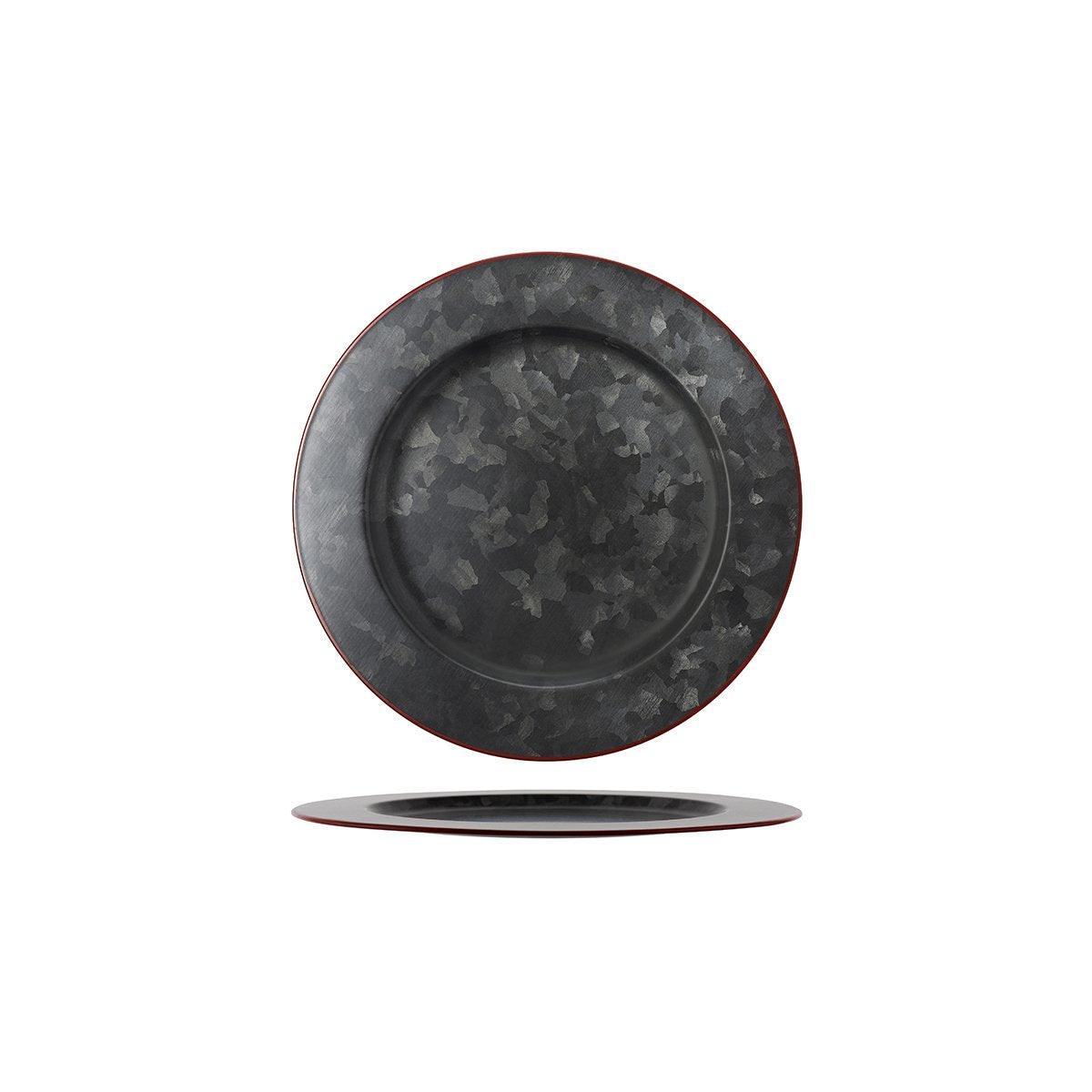 Chef Inox Round Plate Wide Rim Galvanised 230mm - Kitchenly