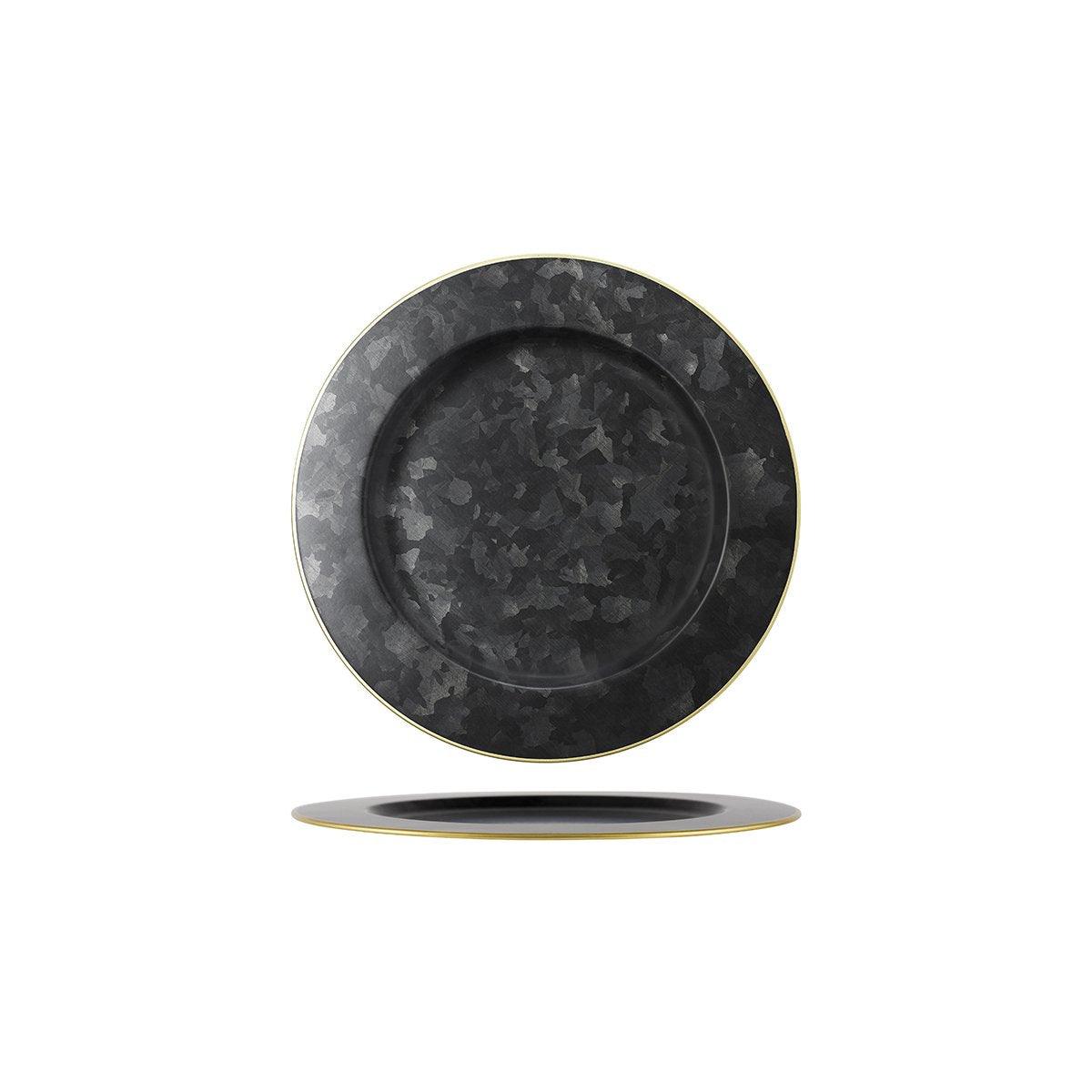 Chef Inox Round Plate Wide Rim Galvanised 230mm - Kitchenly