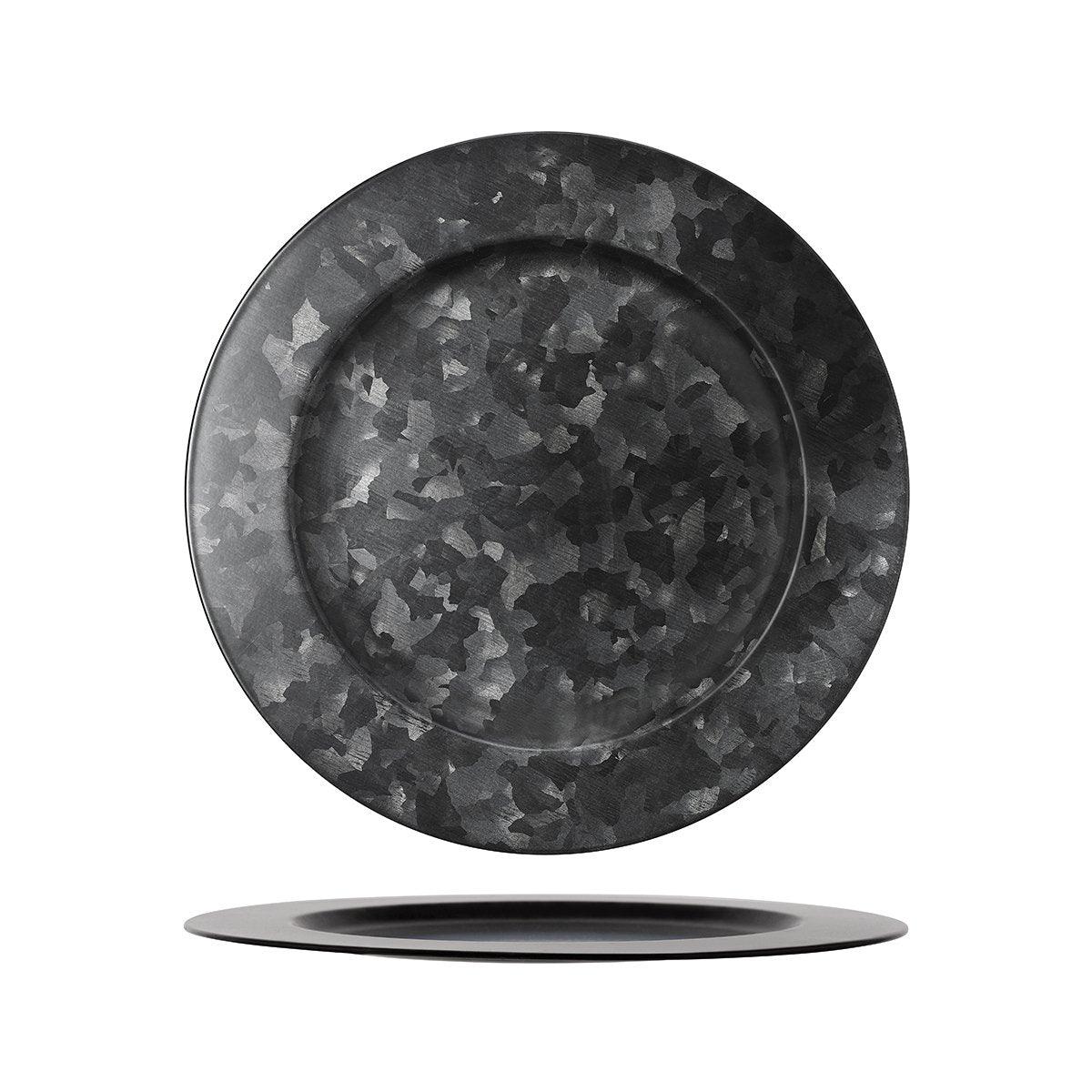 Chef Inox Round Plate Wide Rim Galvanised 280mm - Kitchenly