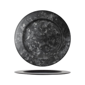 Chef Inox Round Plate Wide Rim Galvanised 280mm - Kitchenly