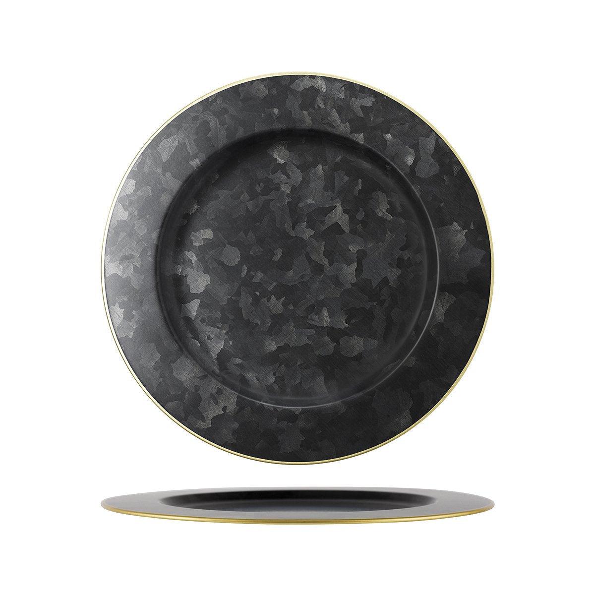 Chef Inox Round Plate Wide Rim Galvanised 280mm - Kitchenly