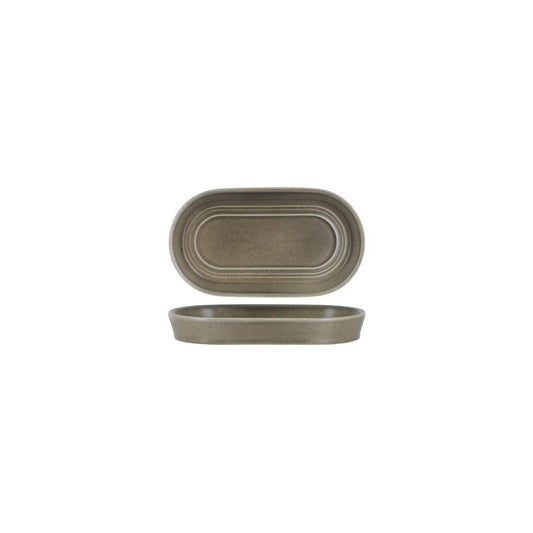 Tablekraft Urban Loft Frost Grey Oval Serve Platter 180x100mm (Box of 4) - Kitchenly