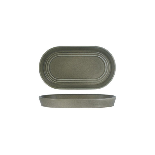 Tablekraft Urban Loft Frost Grey Oval Serve Platter 240x135mm (Box of 4) - Kitchenly