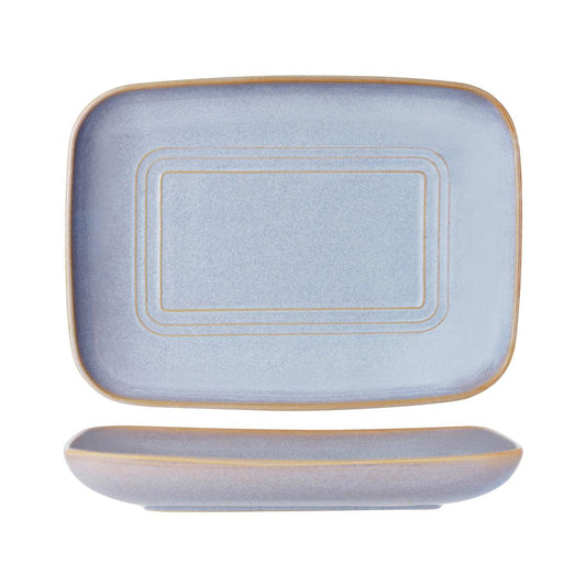 Tablekraft Urban Loft Azure Blue Rectangular Server 365x270mm (Box of 2) - Kitchenly