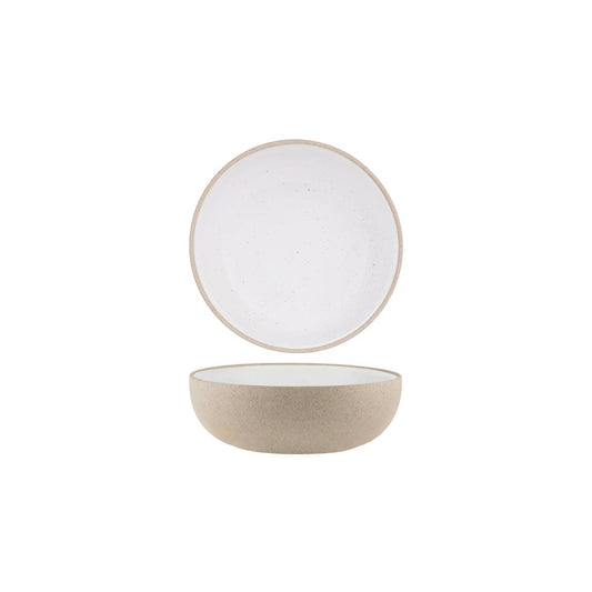 Tablekraft Soho White Pebble Round Deep Bowl 170x55mm / 850ml (Box of 6) - Kitchenly