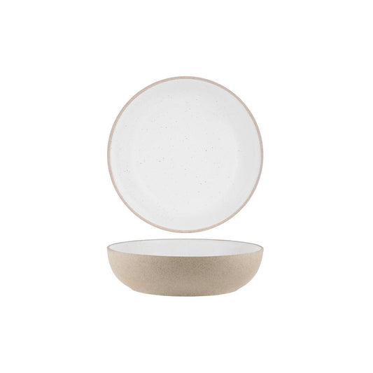 Tablekraft Soho White Pebble Round Deep Bowl 200x55mm / 1050ml (Box of 6) - Kitchenly