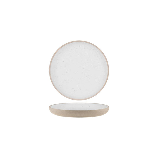 Tablekraft Soho White Pebble Round Deep Coupe Plate 235mm (Box of 6) - Kitchenly