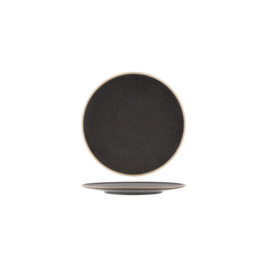 Tablekraft Soho Speckle Black Round Plate 210mm (Box of 6) - Kitchenly