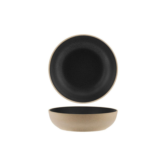 Tablekraft Soho Speckle Black Round Deep Bowl 200x55mm / 1050ml (Box of 6) - Kitchenly