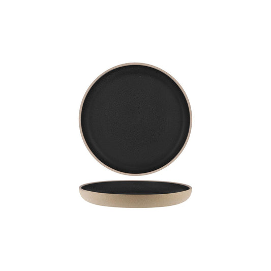 Tablekraft Soho Speckle Black Round Deep Coupe Plate 255mm (Box of 6) - Kitchenly
