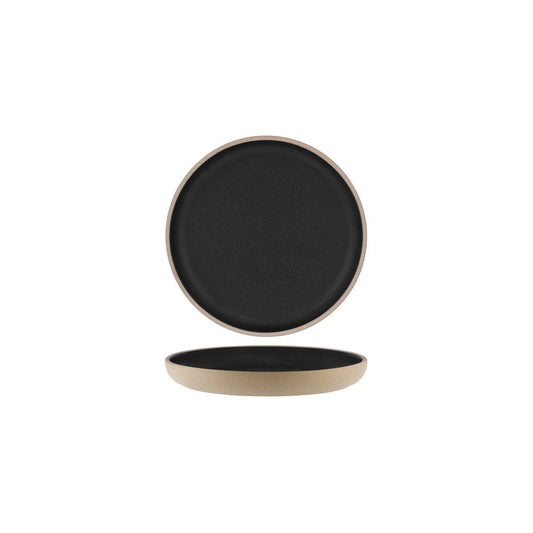 Tablekraft Soho Speckle Black Round Deep Coupe Plate 235mm (Box of 6) - Kitchenly