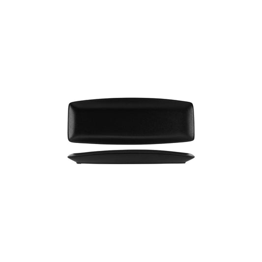 Tablekraft Black Rectangular Plate 262mm (Box of 6) - Kitchenly